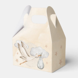 Wasserfarbe Stork Baby Dusche Geschenkschachtel