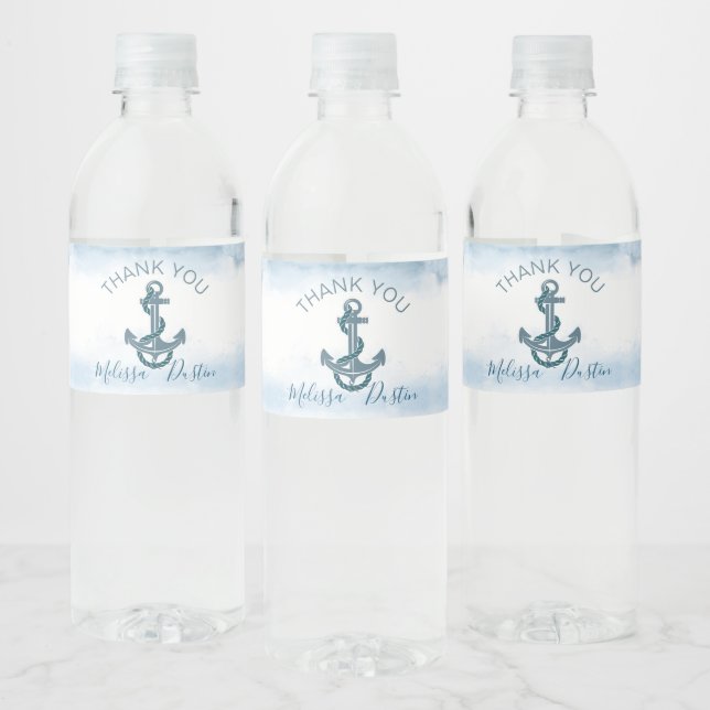 Wasserfarbe Strand Anker Nautische Gastgeschenk Ho (Flaschen)
