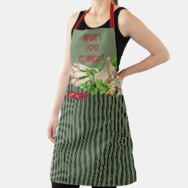 Wasserfarbe Stripe Was ist zum Abendessen? Schürze