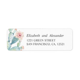 Wasserfarbe Sukkulente Hochzeit. Cactus address