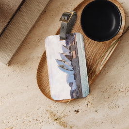 Wasserfarbe Sydney Reiseziel Gepäckmarke Gepäckanhänger