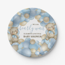 Wasserfarbe Teddy Bären Ballon Thema Papierplatte