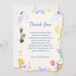 Wasserfarbe Thema Kinderdusche Danke Karte