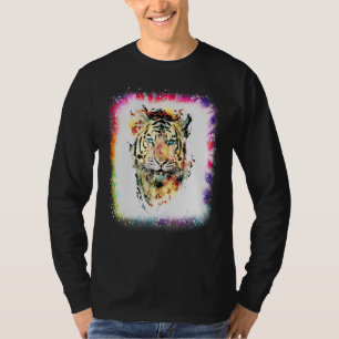 Wasserfarbe Tiger Liebe R Papa Mama Junge Mädchen T-Shirt