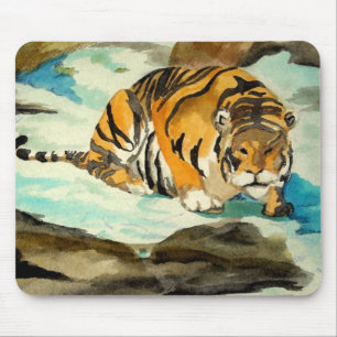 Wasserfarbe Tiger Mousepad