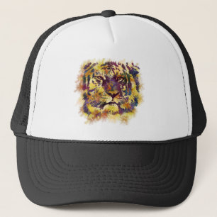 Wasserfarbe Tiger Truckerkappe