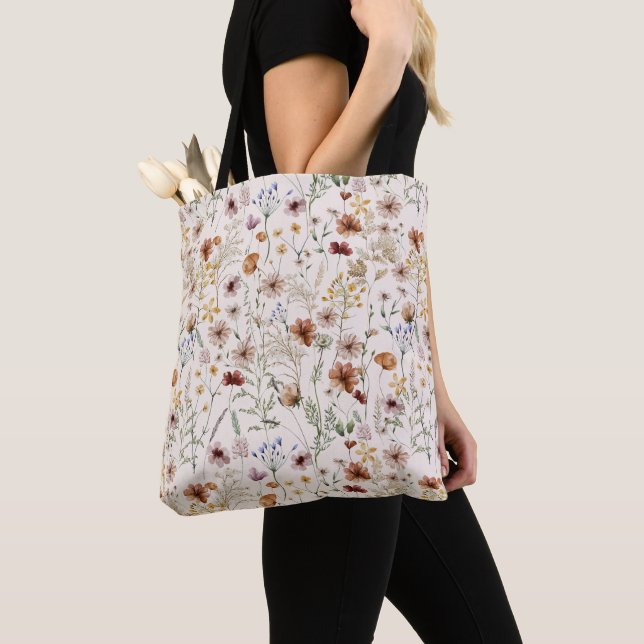 Wasserfarbe Tiny Bloom Boho Blumenmuster Tasche (Von Nahem)