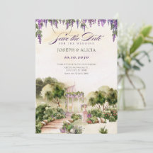 Wasserfarbe Traumgrüner Garten Elegante Hochzeit