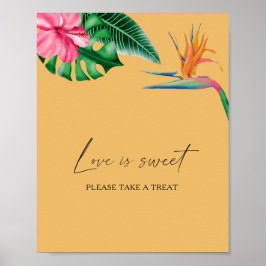Wasserfarbe tropisch - Liebe ist süß nehmen eine L Poster