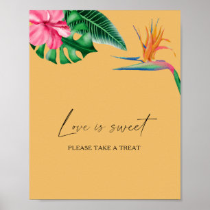 Wasserfarbe tropisch - Liebe ist süß nehmen eine L Poster