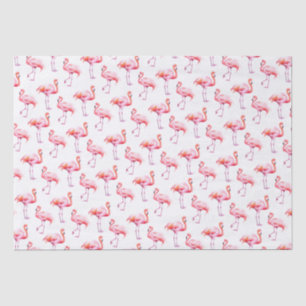 Wasserfarbe Tropisch rosa Flamingo Seidenpapier