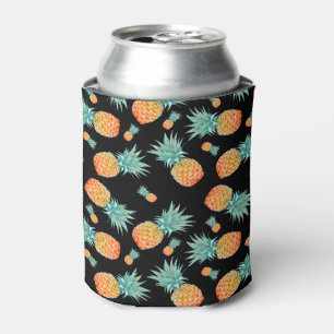 Wasserfarbe Tropische Ananas Cool Schwarz Dosenkühler