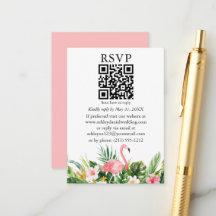 Wasserfarbe Tropische Blütenpink Flamingo QR UAWG