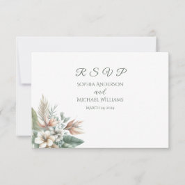 Wasserfarbe Tropische Elegance RSVP Karte
