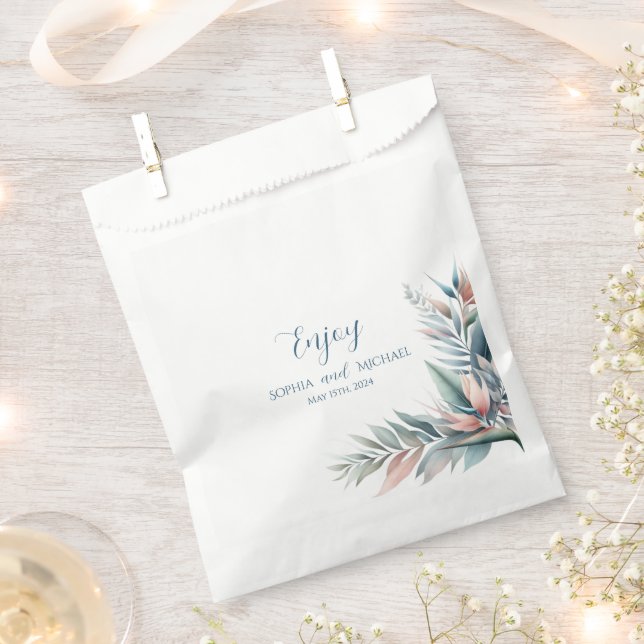 Wasserfarbe Tropischer Traum Hochzeit Geschenktütchen (Ausgeschnitten)