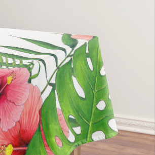 Wasserfarbe tropisches Foliage Hawaiian Luau Party Tischdecke