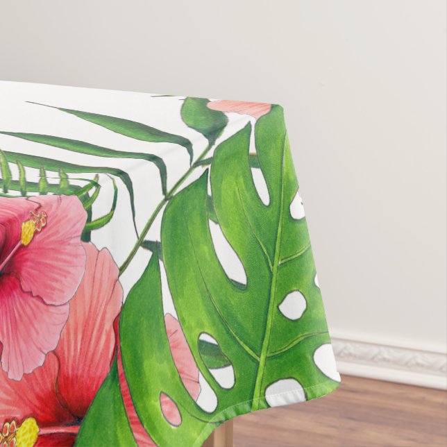 Wasserfarbe tropisches Foliage Hawaiian Luau Party Tischdecke (Beispiel)