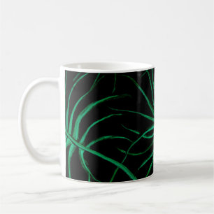Wasserfarbe Tropisches Nahtloses Muster. Moderner Kaffeetasse