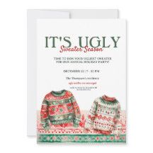 Wasserfarbe Ugly Sweater Weihnachtsgebäck Party