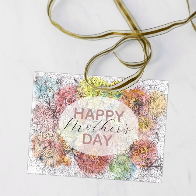 Wasserfarbe und Tinte Pastel Blumenstrauß Kunst, D Postkarte (Von Creator hochgeladen)