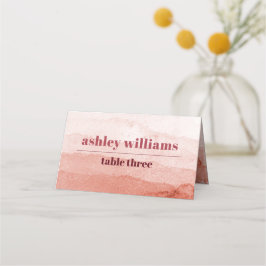 Wasserfarbe und Zweig Japandi Hochzeit Platzkarte