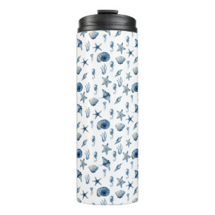 Wasserfarbe unter Meeresmuster Thermosbecher