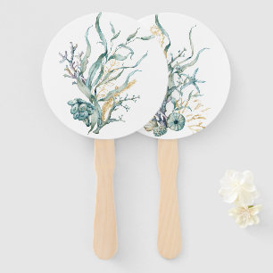 Wasserfarbe unter Meeresquallen Handfans Fächer
