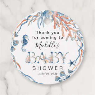 Wasserfarbe Unterseeische Babydusche Vielen Dank Geschenkanhänger