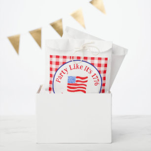 Wasserfarbe USA-Flaggen-Party 1776 Wh Blau Rot Kar Geschenktütchen