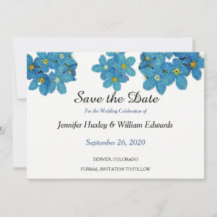 Wasserfarbe Vergessen Sie mir nicht Blume Save the Save The Date