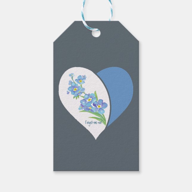 Wasserfarbe Vergessene Blume Geschenkanhänger (Vorderseite)