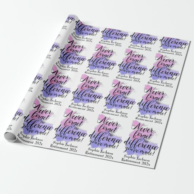 Wasserfarbe Vergiss nie die Bezahlung Geschenkpapier (Ungerollt)