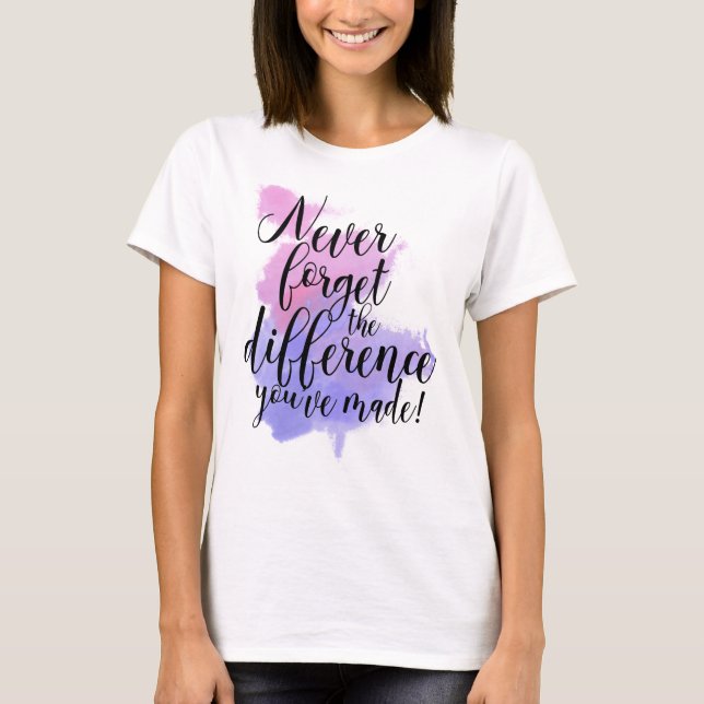 Wasserfarbe Vergiss nie die Differenzrente T-Shirt (Vorderseite)