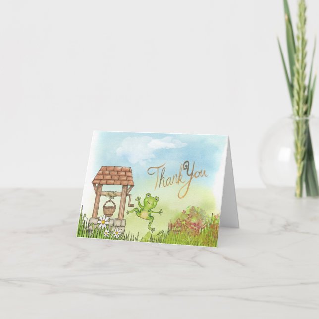 Wasserfarbe Vielen Dank Notecard mit Wunsch gut Dankeskarte (Vorderseite)