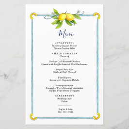 Wasserfarbe Vintag Lemon Zitrusfrüchte Hochzeitsme