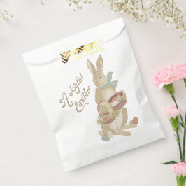 Wasserfarbe Vintag Osterhase mit Eiern CC0249 Geschenktütchen