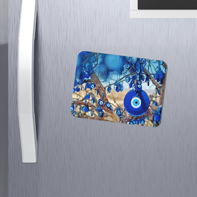 Wasserfarbe von Bäumen mit Nazaren dekoriert Magnet (Von Creator hochgeladen)