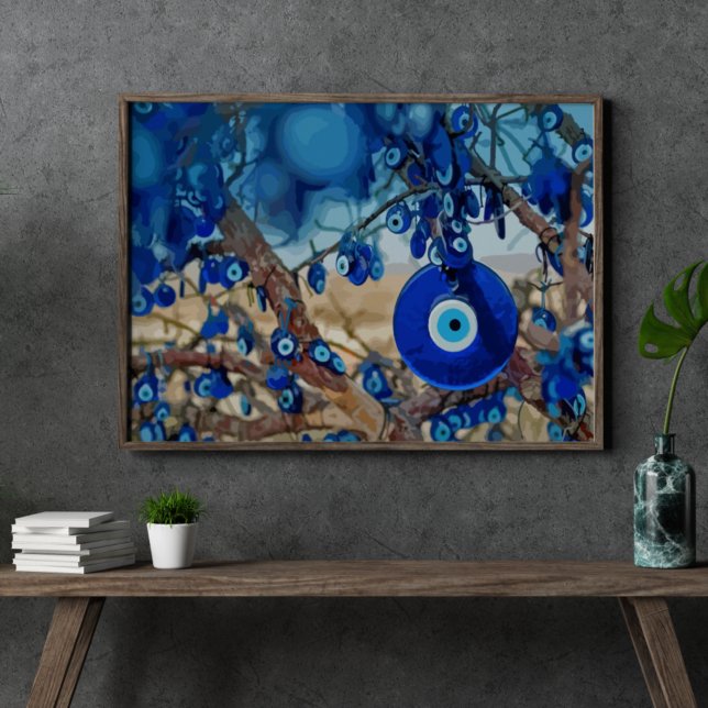 Wasserfarbe von Bäumen mit Nazaren dekoriert Poster (Von Creator hochgeladen)