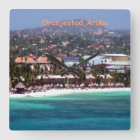 Wasserfarbe von Oranjestad, Aruba