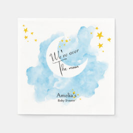 Wasserfarbe waschen über die Mond Babydusche Serviette