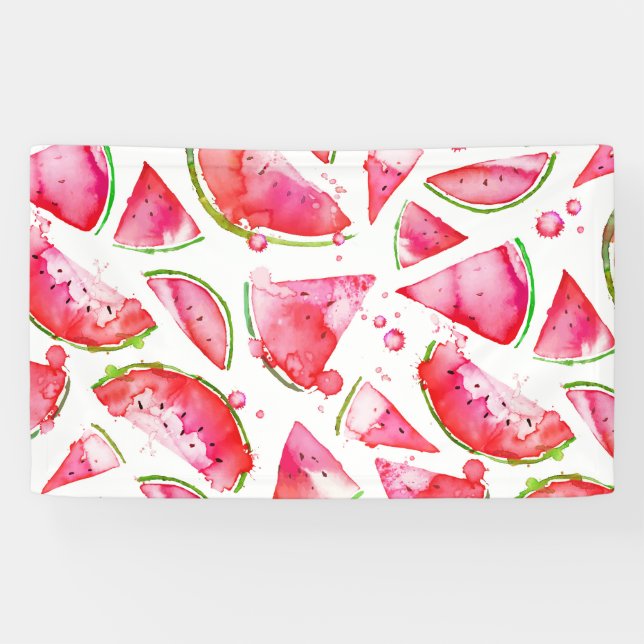 Wasserfarbe Wassermelone 1 Banner (Horizontal)