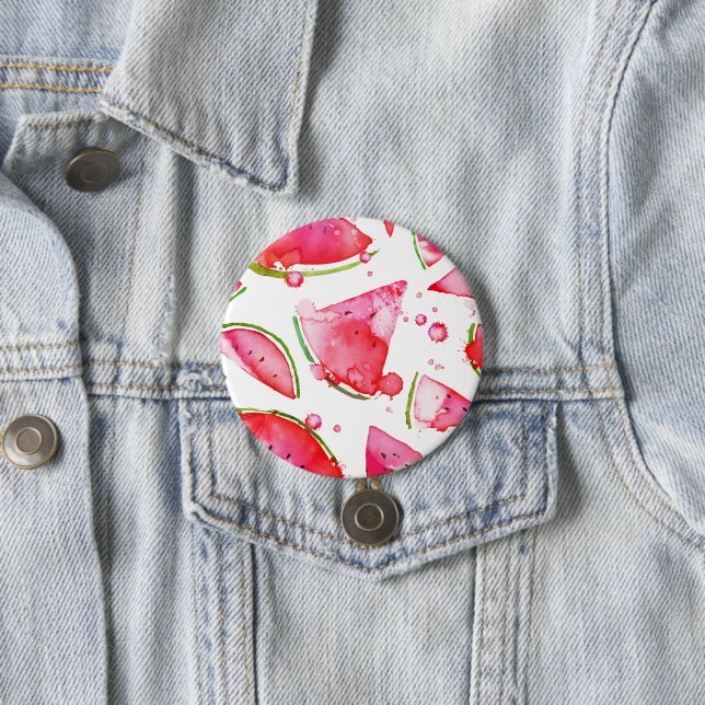 Wasserfarbe Wassermelone 1 Button (Beispiel)
