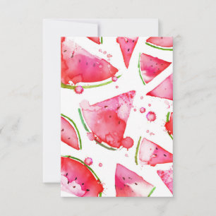 Wasserfarbe Wassermelone 1 Dankeskarte