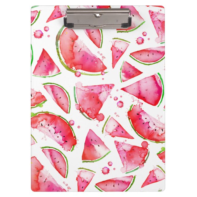 Wasserfarbe Wassermelone 1 Klemmbrett (Vorderseite)