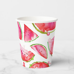 Wasserfarbe Wassermelone 1 Pappbecher