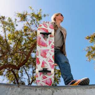 Wasserfarbe Wassermelone 1 Skateboard