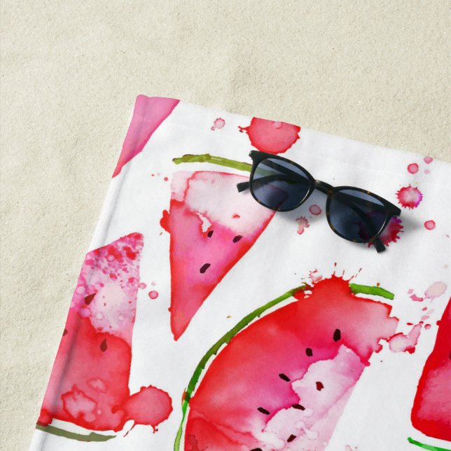 Wasserfarbe Wassermelone 1 Strandtuch (Beispiel)
