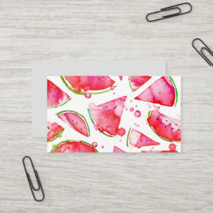 Wasserfarbe Wassermelone 1 Visitenkarte