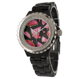 Wasserfarbe Wassermelone 2 Armbanduhr