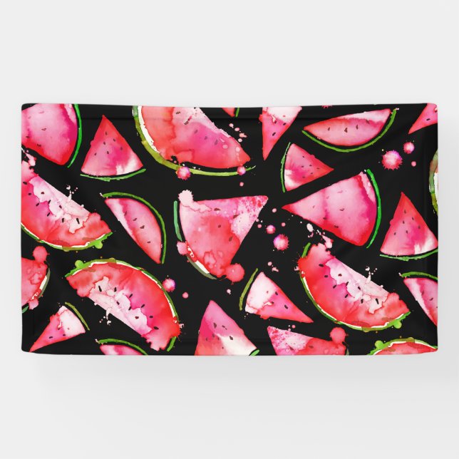 Wasserfarbe Wassermelone 2 Banner (Horizontal)